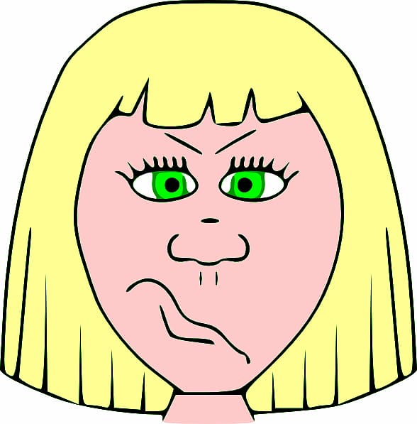 Woman Girl Blond , Confused transparent background PNG clipart