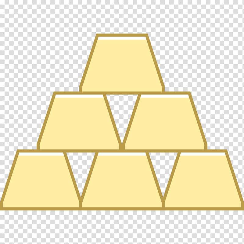 Triangle, gold bar transparent background PNG clipart