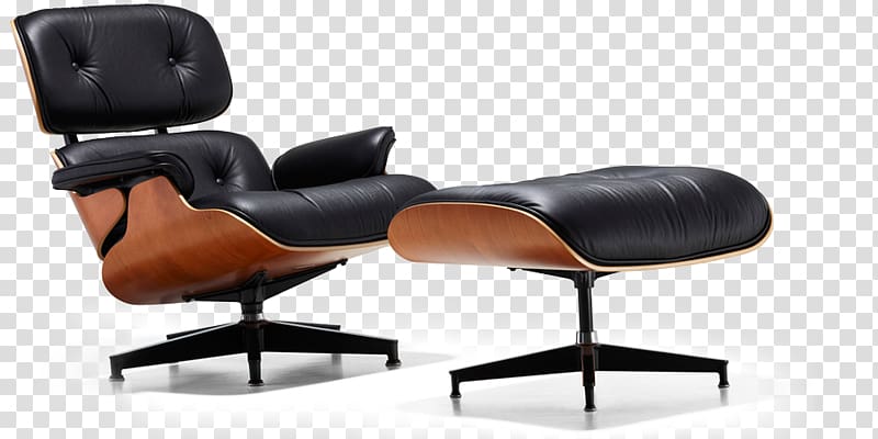 Eames Lounge Chair Foot Rests Glider Swivel chair, Charles And Ray Eames transparent background PNG clipart