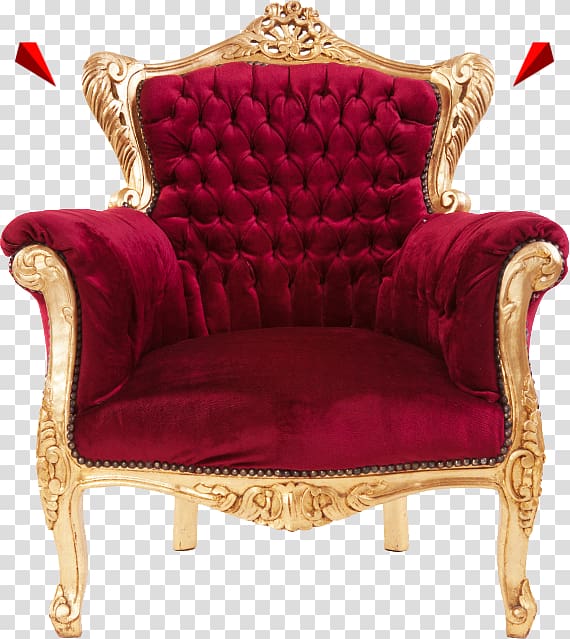 Table Throne Furniture Couch Dining room, Red sofa pattern transparent background PNG clipart