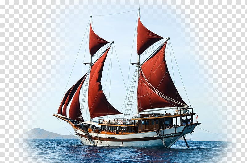 Sail Komodo National Park Liveaboard Cruising Yacht charter, sail transparent background PNG clipart