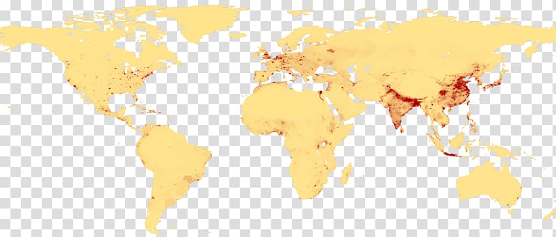 World map Earth Population density, south east asia map transparent background PNG clipart