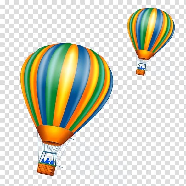 Hot air ballooning, Blue parachute transparent background PNG clipart
