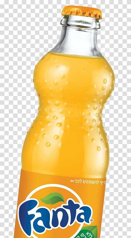 Orange juice Orange drink Orange soft drink Glass bottle, Cola Fanta transparent background PNG clipart