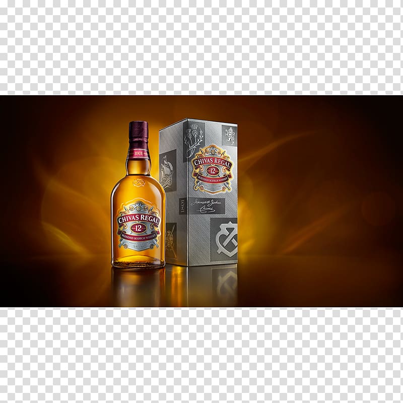 Chivas Regal Scotch whisky Blended whiskey Distilled beverage, wine transparent background PNG clipart