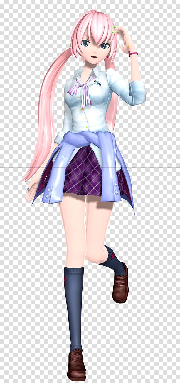 Hatsune Miku: Project DIVA Arcade Megurine Luka Vocaloid MikuMikuDance, school model transparent background PNG clipart