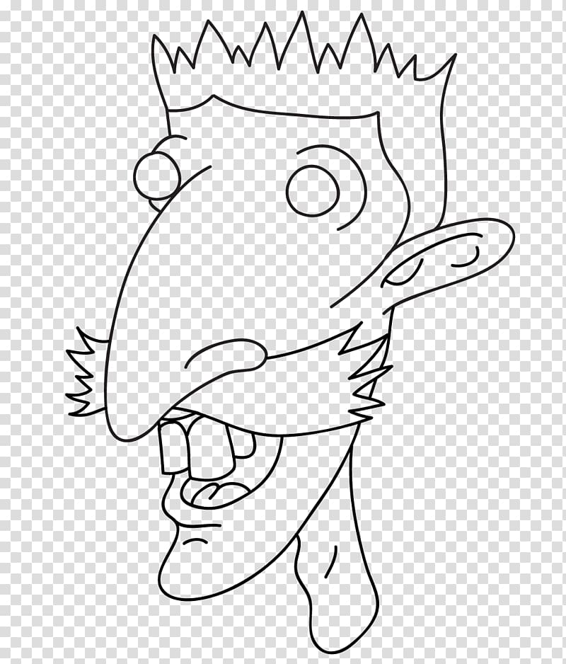 Cartoon Finger Drawing Line art , Nigel Thornberry transparent background PNG clipart