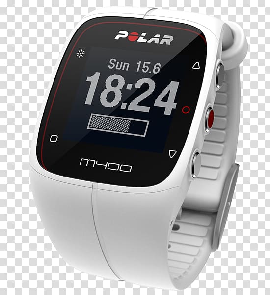 Heart rate monitor Polar Electro Activity tracker Polar M400 GPS watch, watch transparent background PNG clipart