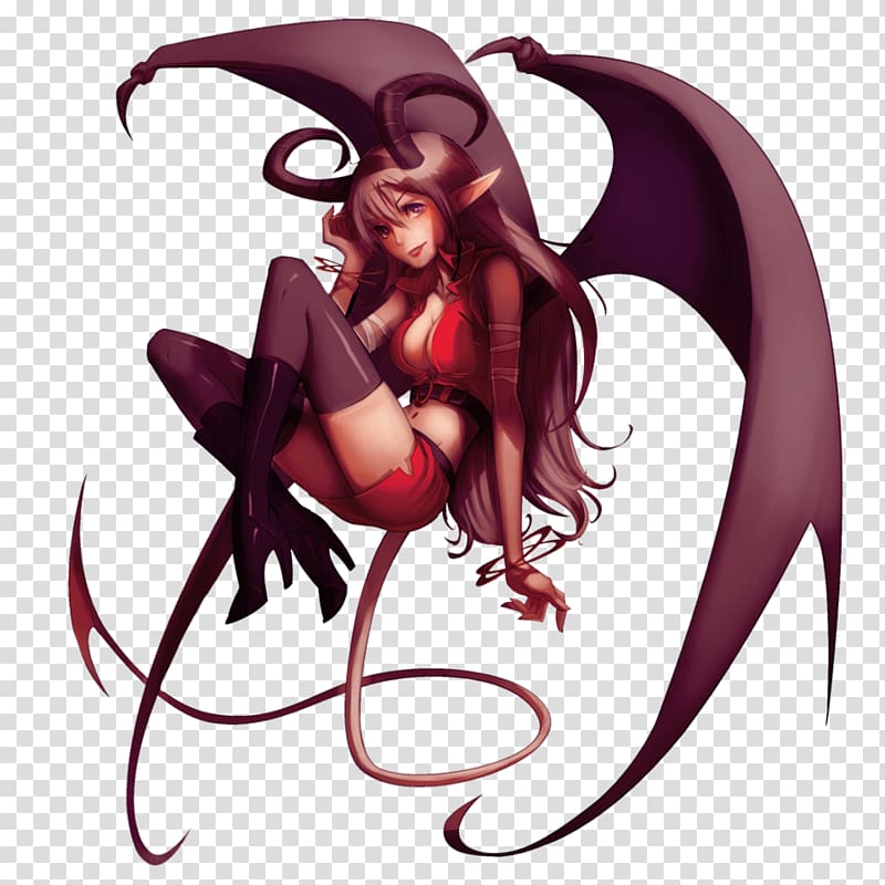 Succubus Dungeons & Dragons Line art Demon Drawing, demon transparent background PNG clipart