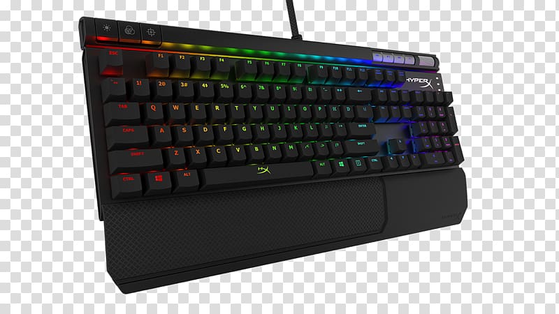 Computer keyboard HyperX Alloy Elite Mechanical Gaming Keyboard Gaming keypad HyperX Pulsefire FPS Gaming Mouse HyperX Alloy FPS Pro mechanical gaming keyboard, headphones transparent background PNG clipart