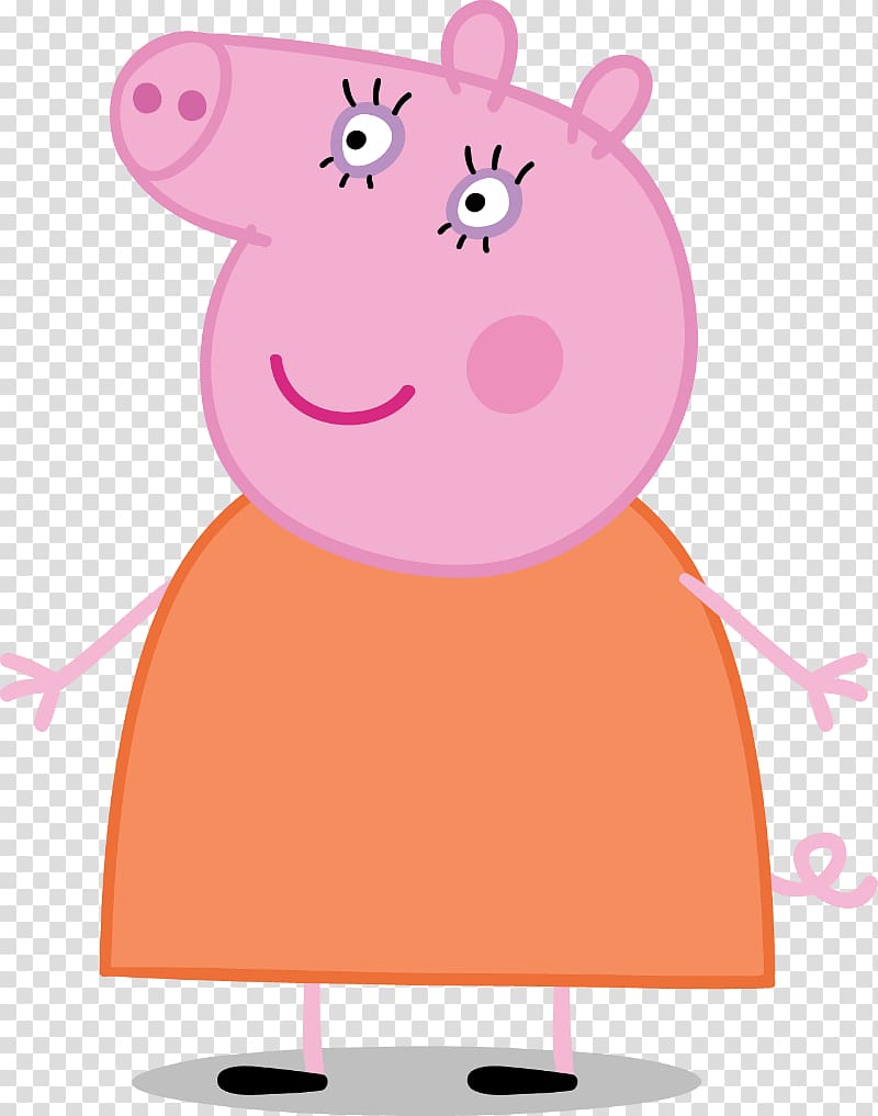 Mummy Pig illustration, Mummy Pig Daddy Pig George Pig, PEPPA PIG transparent background PNG clipart