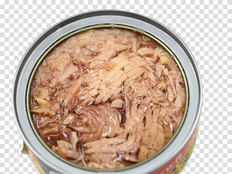 Fast food Meat Dish Tin can, Open canned meat transparent background PNG clipart