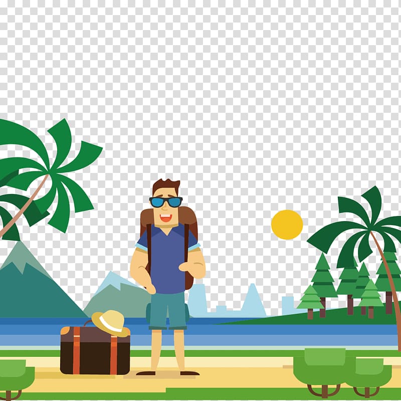 Beach Summer vacation Travel, Sandy Beach transparent background PNG clipart