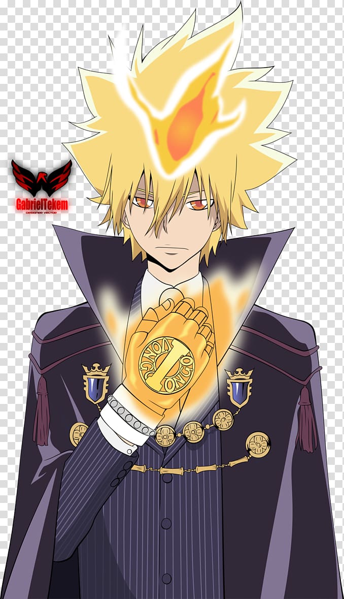 Tsunayoshi Sawada Reborn! Vongola Family Byakuran Artland, reborn transparent background PNG clipart