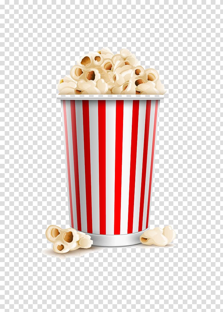 Cartoon popcorn, popcorn in cup transparent background PNG clipart