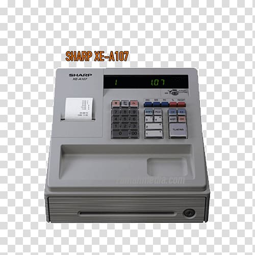 Cash register Office Supplies Point of sale Sharp Corporation Thermal printing, Timbangan transparent background PNG clipart