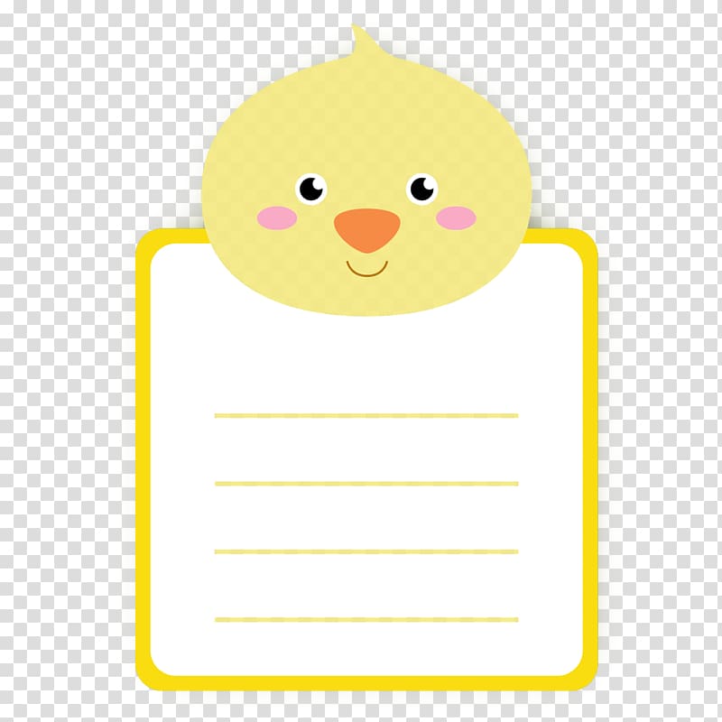 Chicken , Meng stay yellow chick message card transparent background PNG clipart