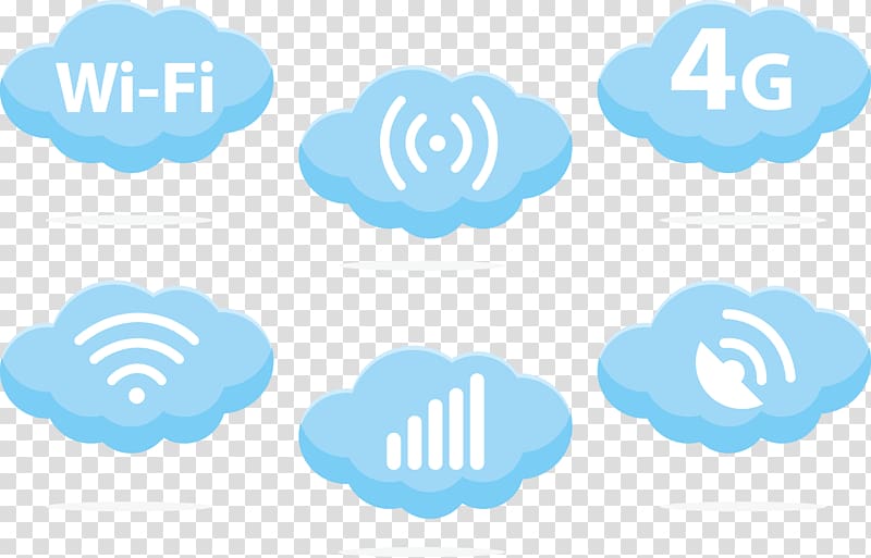 Logo Wi-Fi Cloud computing Icon, Blue cloud icon transparent background PNG clipart