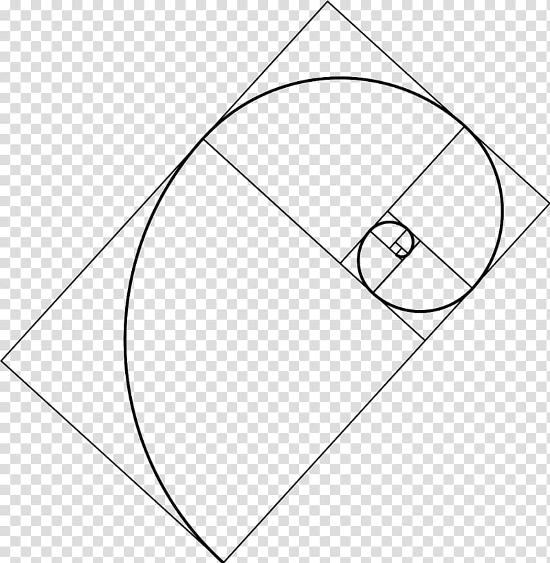 Golden spiral Rectangle Pattern, fibonacci spiral transparent background PNG clipart