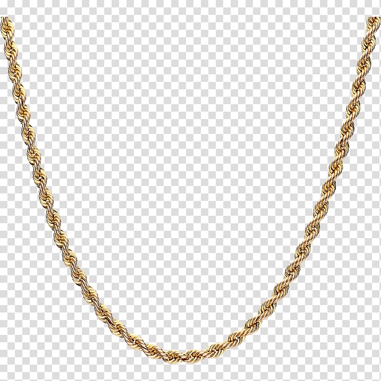 Necklace Rope chain Jewellery Gold, necklace transparent background PNG clipart