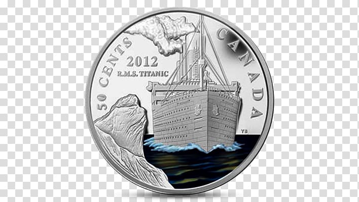 Coin United States Canada Mexico Silver, Titanic ship transparent background PNG clipart
