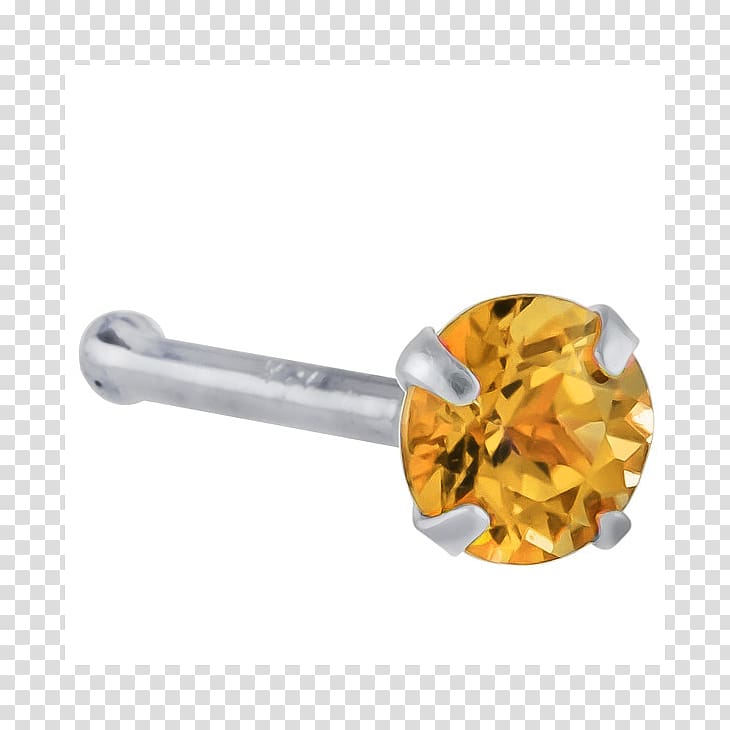 Earring Nose piercing Cubic zirconia Gold Bone, gold transparent background PNG clipart