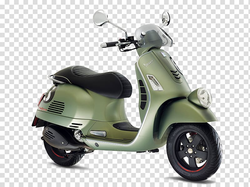 Vespa GTS Piaggio Scooter Motorcycle, vespa motor transparent background PNG clipart