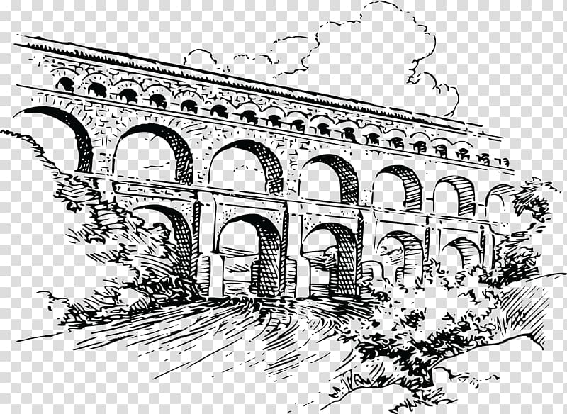 Roman aqueduct Bridge , bridge transparent background PNG clipart