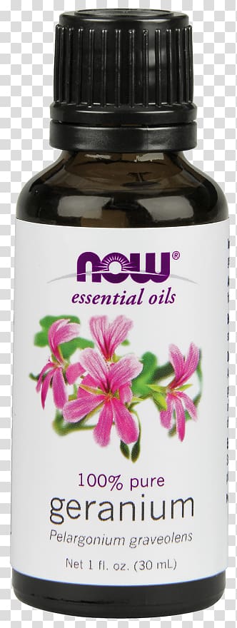 Now Foods Essential Oil Oil Aromatherapy Sweet scented geranium, now essential oils transparent background PNG clipart