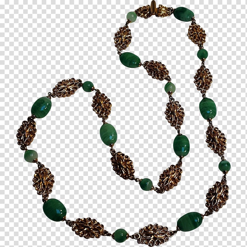 Turquoise Necklace Bead Emerald Brown, necklace transparent background PNG clipart
