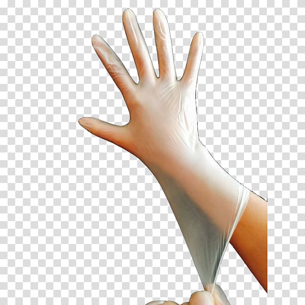 Medical glove Personal protective equipment Vinyl group Rubber glove, hand transparent background PNG clipart