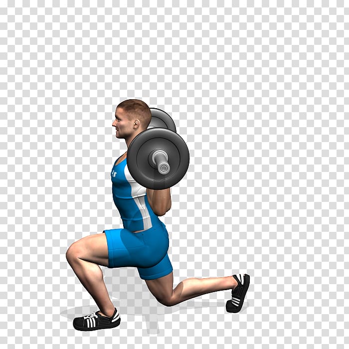Muscle Physical exercise Barbell Physical fitness Lunge, barbell transparent background PNG clipart