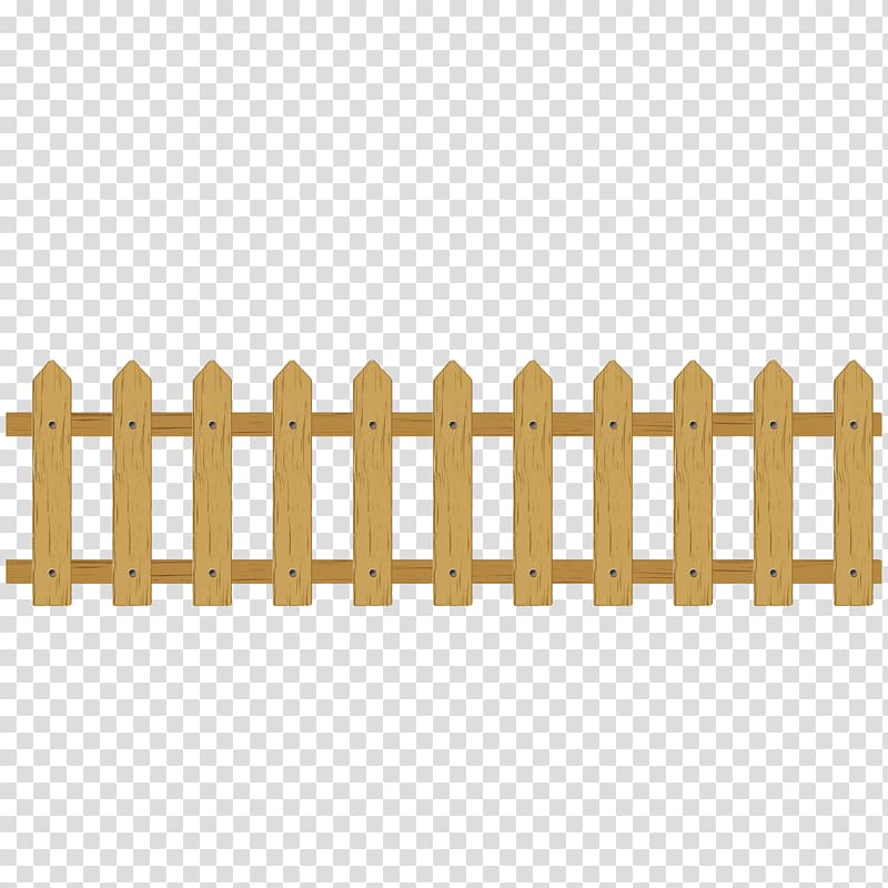 beige fence illustration, Picket fence Cartoon , Patterns Wooden Fence transparent background PNG clipart