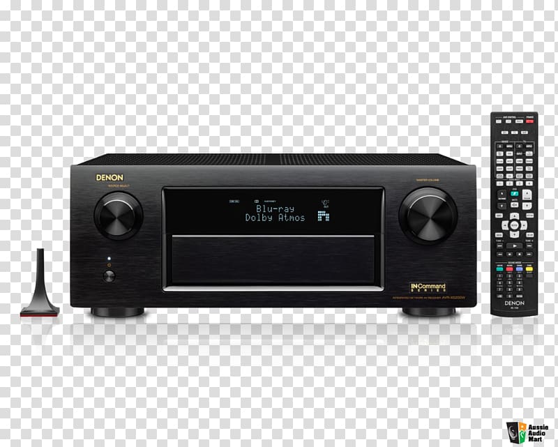 AV receiver Denon AVR 7.2 Channel AV Network Receiver Dolby Atmos Ultra-high-definition television, atmos transparent background PNG clipart