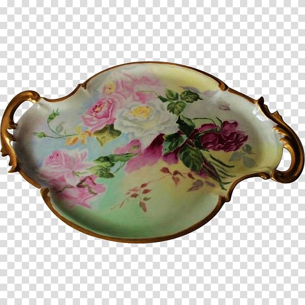 Plate Platter Tray Porcelain Oval, hand painted teacup transparent background PNG clipart