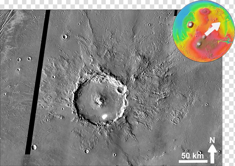 Fesenkov Impact crater Mars Lunae Palus quadrangle Harunobu, others transparent background PNG clipart