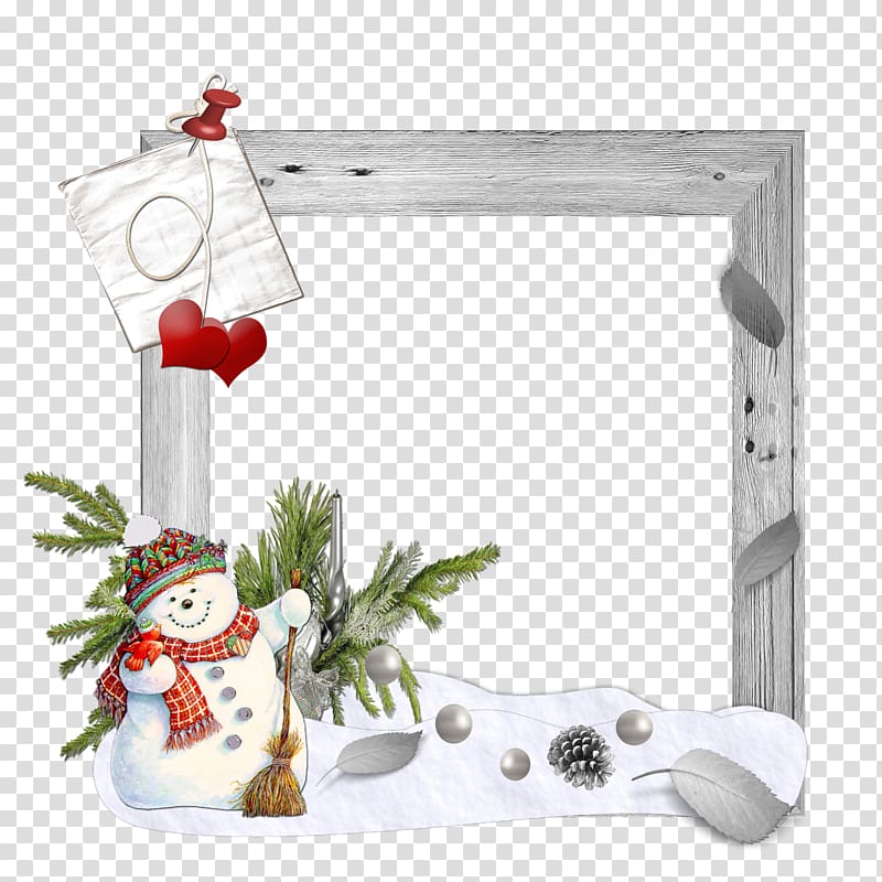 Snowman Christmas decoration PicMix, happy frame transparent background PNG clipart
