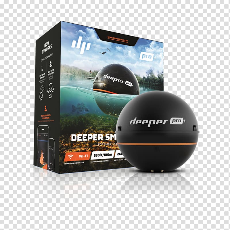 Deeper Fishfinder Fish Finders Sonar Fishing Echo sounding, Fishing transparent background PNG clipart