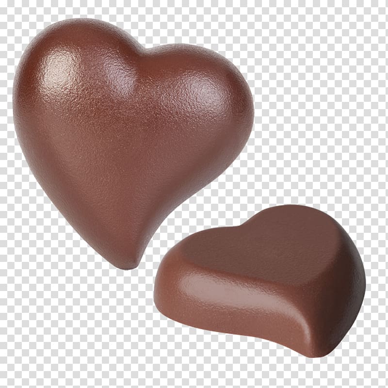 Praline Heart Chocolate truffle Chocolate chip cookie, heart transparent background PNG clipart