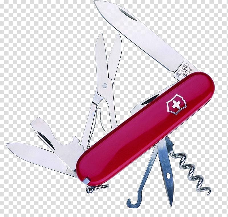 Swiss Army knife Multi-tool Victorinox Pocketknife, Red Swiss Army Knife transparent background PNG clipart