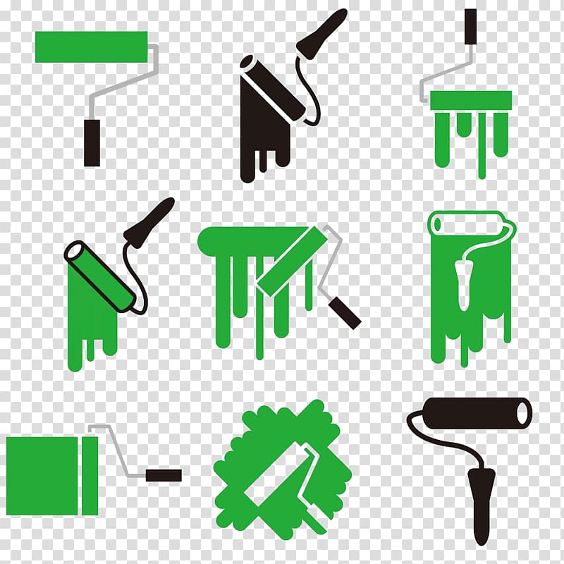 Paint Rollers Computer Icons , Oil brush decoration transparent background PNG clipart