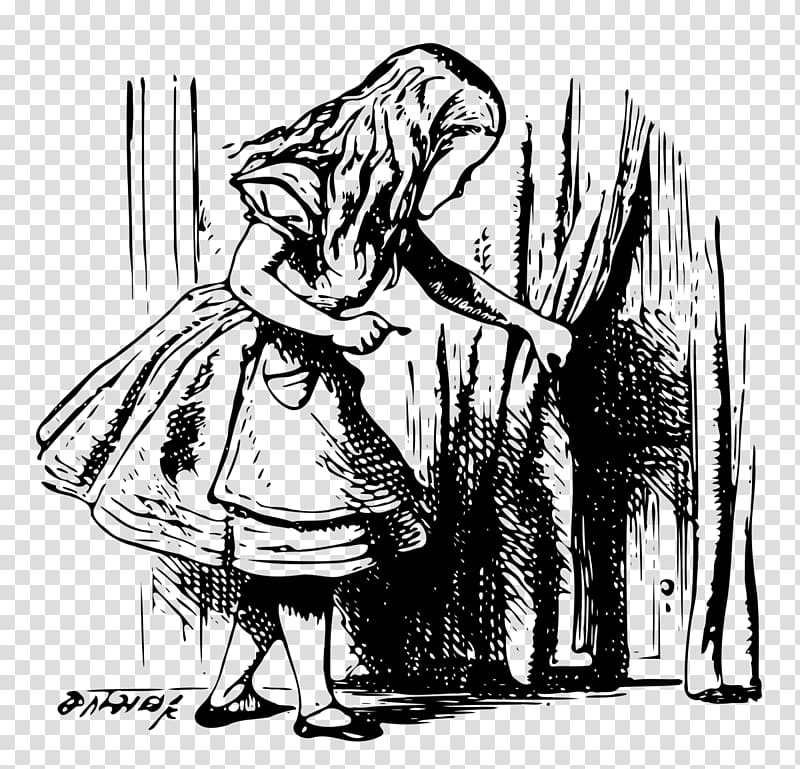 Alice\'s Adventures in Wonderland White Rabbit Queen of Hearts The Mad Hatter Through the Looking-Glass, and What Alice Found There, alice in wonderland transparent background PNG clipart