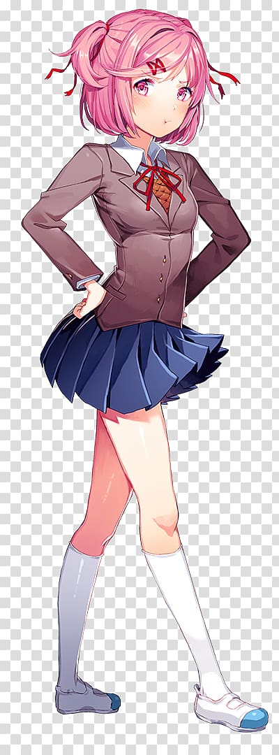 Doki Doki Literature Club! Team Salvato Protagonist Visual novel, natsuki transparent background PNG clipart