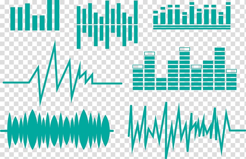 wavelengths template, Sound Wave Euclidean Equalization, Modern simple green sound wave transparent background PNG clipart