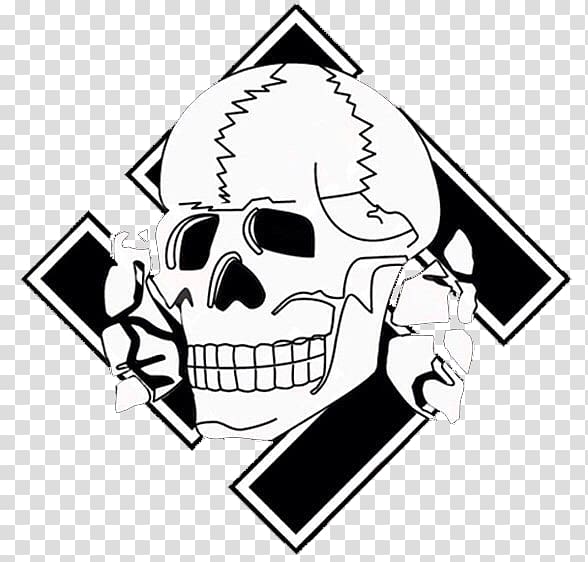 Skull Fourteen Words Nazism 3rd SS Panzer Division Totenkopf Skeleton, skull transparent background PNG clipart