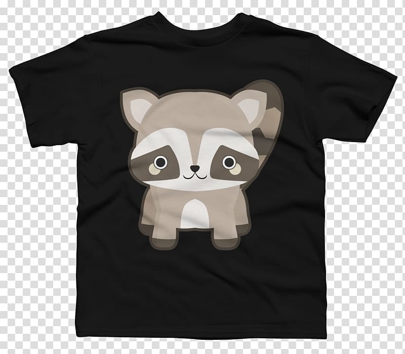 Long-sleeved T-shirt Hoodie Sweater, hand-painted raccoon transparent background PNG clipart