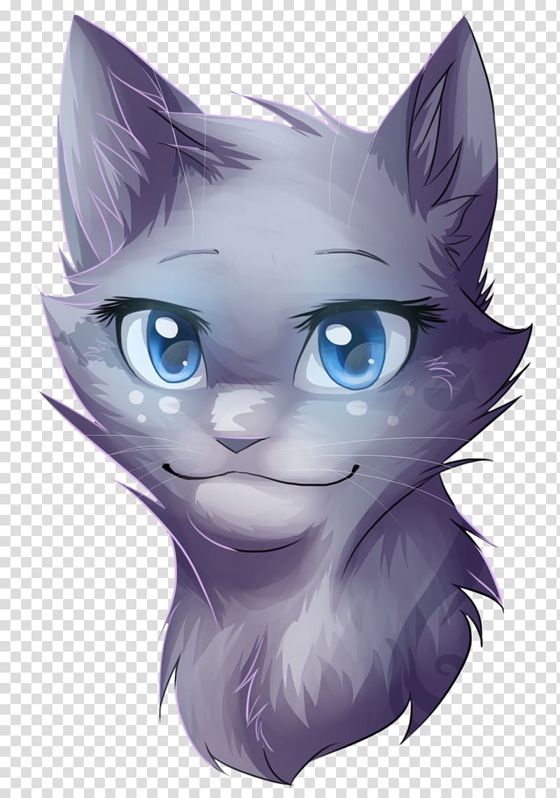 Warriors Norwegian Forest cat Crookedstar\'s Promise Erin Hunter Bluestar, light blue shading transparent background PNG clipart