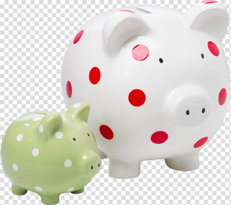 Domestic pig Piggy bank , Two piggy bank transparent background PNG clipart