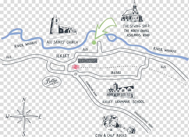 The Sewing Shed Map LS29 8SZ Sedbergh Park North Yorkshire, Wechat Attention Guide Map transparent background PNG clipart