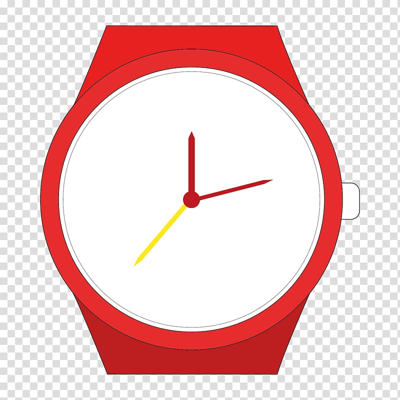 Watch, Red watch decoration transparent background PNG clipart